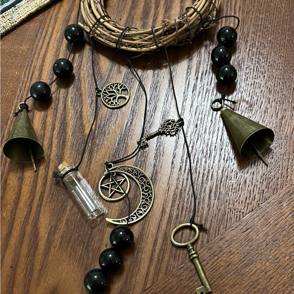Black and Gold Charm witches bells